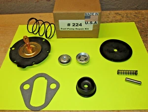 1955 1956 1957 CHEVY BEL AIR 6 CYLINDER FUEL PUMP REBUILD KIT ETHANOL SAFE USA - Picture 1 of 8