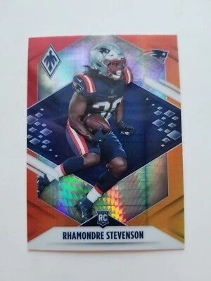 2021 Panini Phoenix Rhamondre Stevenson Rookie Fire Burst Card RC #133 Patriots - Image 1 of 2