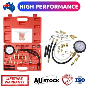 Universal Fuel Injection Gauge Pressure Tester Test Kit Car System Pump Tool New - Picture 1 of 13