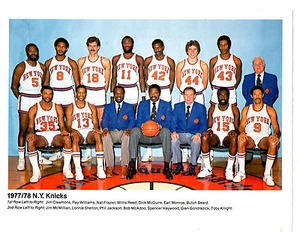 1977 1978 NEW YORK KNICKS 8X10 TEAM PHOTO REED MONROE MCADOO NBA  USA BASKETBALL - Picture 1 of 1