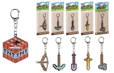 Minecraft - Metall Schlüsselanhänger - zufällige Auswahl (NEU & OVP!) - Bild 1 von 4