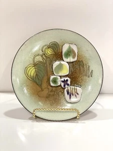 Vintage Norman Brumm Enamel on Copper Weeping Hearts Trinket Dish Signed **READ - Picture 1 of 17