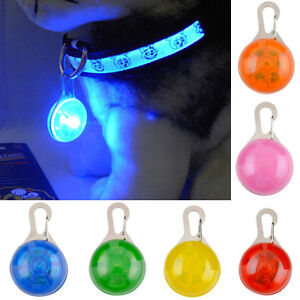 Mini Pet Safety Keyring Night Light Pendant Dog Cat Puppy LED Flashing Collar