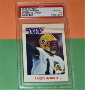 1988 RANDY WRIGHT Kenner Starting Lineup PSA 10 Gem Mint Green Bay Packers POP 8 - Picture 1 of 2