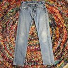 Vintage 90s Levis 501 xx Button Fly Jeans Men 32x32 USA Denim Light Wash