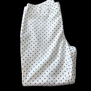 Maison Jules White Black Polka Dot Pants Trousers Hit Ankle Pockets New Size 8 - Picture 1 of 11