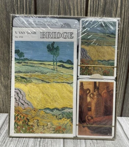 NIP Piatnik Cards Decks Bridge Score Pad Vincent Van Gogh Wheat Fields Trees - Picture 1 of 8