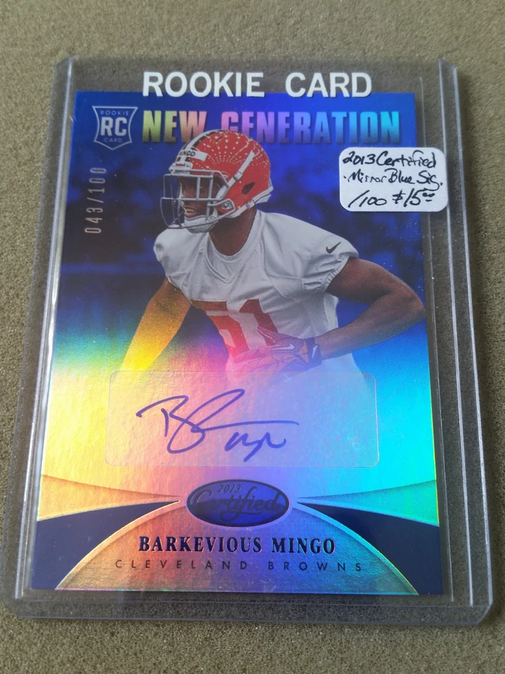  2013 Certified Mirror Blue Signatures #208 Barkevious Mingo 43/100: Browns NFL - Image 1 of 1