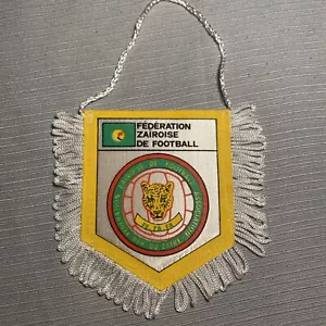 Fanion Fédération Zaïroise De Football Zaire Foot Pennant Wimpel Vintage Soccer - Bild 1 von 2