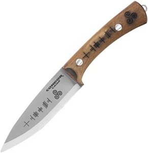 Condor Druid Fixed Knife 4.5" Satin Finish 1095HC Steel Blade Walnut Handle - Picture 1 of 2