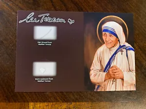Heilige Mutter Teresa Haarsträhne Lock Gewand getragen Reliquie katholisch ex capillis - Bild 1 von 9