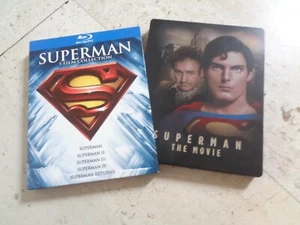 SUPERMAN THE MOVIES 1-4 +SR Christopher Reeve 8 Disc Blu-ray SteelBook DC Comics - Picture 1 of 21
