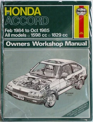 Haynes - Honda Accord Feb 1984 - Oct 1985 Owners Workshop Manual - Used - RM48Po - Image 1 of 4