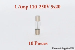 10 Fast Blow Glassicherungen 1A 1 AMPE 110-250V 5x20. USA Fast Shipping - Bild 1 von 1