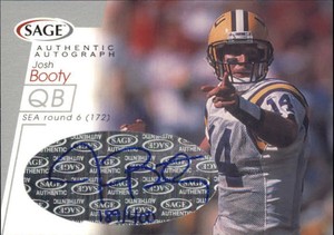 2001 SAGE Autographs Silver #A7 Josh Booty/400