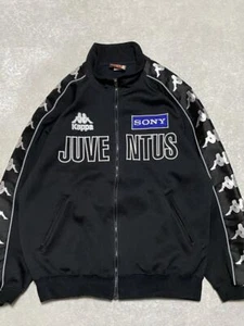 Juventus Kappa Sony Track Jacket XL 90s Side Logo Vintage Zipper Rare Italy - Picture 1 of 16