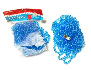Stil König Dekorateur Perlen blau je 25 Fuß offene Tasche 2 Sets Hongkong Vintage - Bild 1 von 10