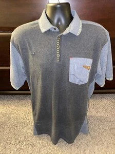 McDonalds Grey Timeless Elements Henley Polo Work Uniform Shirt Men’s Large - Picture 1 of 6