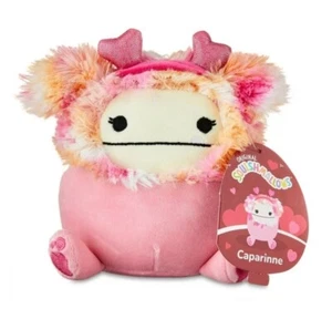 Peluche Oficial Squishmallows 5 pulgadas Caparinne the Pink Bogfoot Día de San Valentín - Imagen 1 de 5