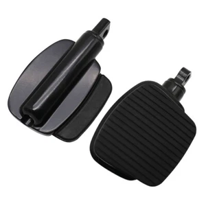 Universal Footpegs Black 10mm Mounting Hole For Harley Softail Indian HONDA KTM - Picture 1 of 9