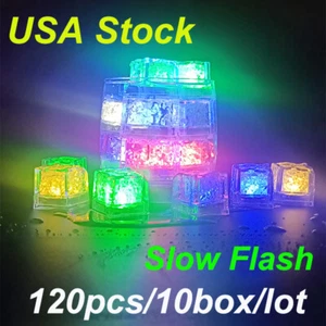 Slow Flashing LED Ice Cubes Light For Bar Drinks Wine Glass Christmas Led Lights - Picture 1 of 8