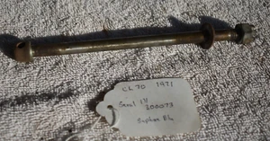 1971 Honda CL70 SCRAMBLER Front Wheel Axle with Washer and Castle Nut OEM - Picture 1 of 7