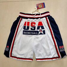 1992 Dream Team Men's Football Basketball Pants Pockets stitched Shorts