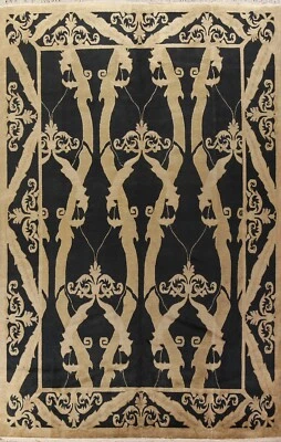 Vegetable Dye Geometric Nepalese Oriental Large Area Rug Hand-knotted Wool 10x14 - Image 1 of 4