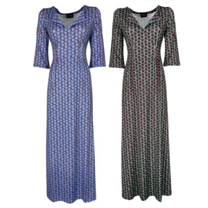 JUSTMINE abito donna lungo E2637 1140 LONG KAFTAN MADE IN ITALY - Imagen 1 de 15