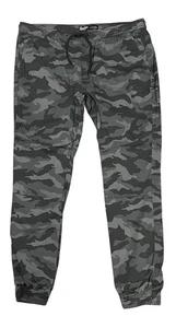 Brooklyn Cloth Jogger Pants Mens Large Gray Camo Elastic Waist Pockets Cuffs - Picture 1 of 13