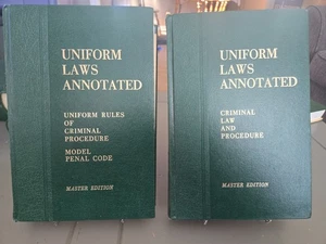 UNIFORM LAWS ANNOTATED Master's Editions Volumes 10 & 11 Criminal Law/Procedure - Picture 1 of 11