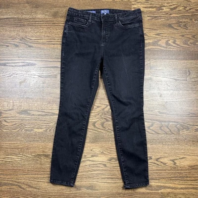 NYDJ Jeans Womens 10 Black Skinny Lift Tuck Technology Dark Wash Denim Ankle - Image 1 of 4