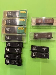 New Haven N scale 40' box cars 12 pc Roco, MiniTrix & Kadee - Picture 1 of 8