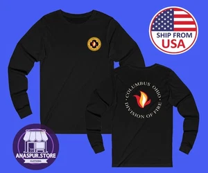 Colombus Ohio Bomberos Bomberos Hombre Negro Talla S-2XL - Imagen 1 de 1
