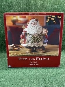 Fitz And Floyd St Nick Collection Santa Christmas Cookie Jar Vintage Holiday - Picture 1 of 13