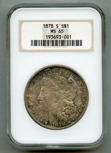 1878 S Morgan Silber Dollar NGC MS 65 - Bild 1 von 4