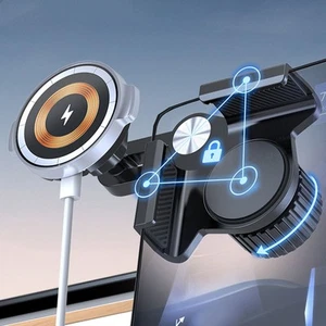 Support Rotation 360 Charge Rapide 15W Angle de Vision Flexible Intérieur Voitu - Photo 1 sur 12