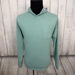 Maglione Johnnie-O uomo XL verde chiaro misto cotone manica lunga con cappuccio - Foto 1 di 5