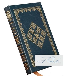 MINT Signed JIMMY CARTER a Full Life 2015 Easton Press COA Leather Gold HC Rare - Picture 1 of 6