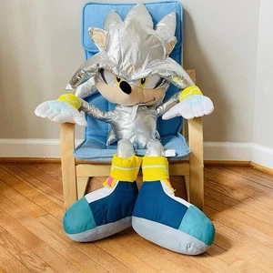 2009 Sonic The Hedgehog Silber Plüschtier Kellytoy 44 in Jumbo Stofftier - Bild 1 von 16