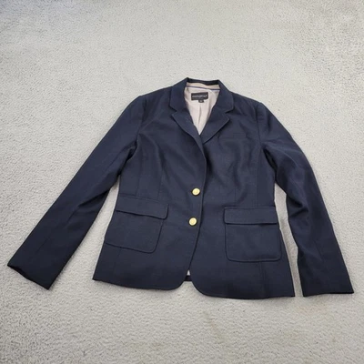 Blazer Banana Republic para mujer 12 bolsillos azules botón dorado manga larga Foto 1 de 4