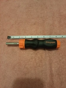 Snap On Tools 6 Position Reversible Ratchet Screwdriver Orange - Imagen 1 de 24