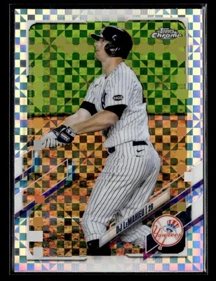 2021 Topps Chrome #105 DJ LeMahieu X-Fractor Card New York Yankees - Image 1 of 2