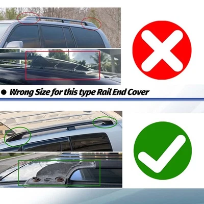 Roof Rack Rail End Cover Caps For Toyota for Land Cruiser LC100 FJ100 1998-2007 - Image 1 of 4