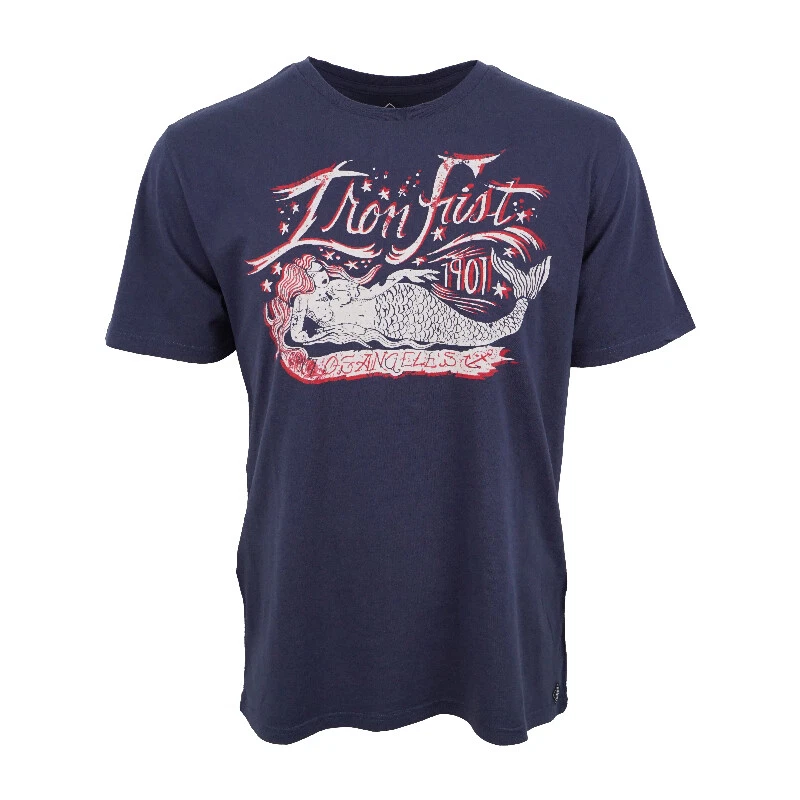 IRON FIST CATCH OF THE DAY MENS T SHIRT NAVY  - Image 1 of 1
