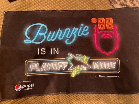 Brent Burns "Burnzie" San Jose SJ Sharks Playoff Mode Rally Towel SGA Cover