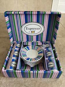 ALCA Italian Set Of 6 Colorful Cappuccino Espresso Cups  Made In Italy 2oz