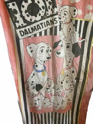 Walt Disney's 101 Dalmatian's Vintage 1990s Beach Towel Franco Brand 58"x29" - Image 1 of 4