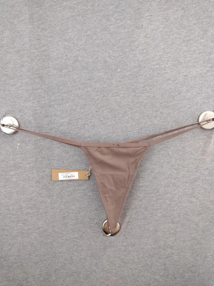 SKIMS Fits Everybody T-Back Micro Thong Panty Women's Color Onyx 2X PN-MIC-0439