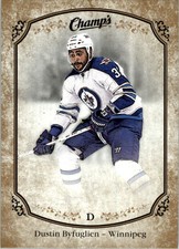 2015-16 Upper Deck Champ's Gold Variant Front #182 Dustin Byfuglien SP